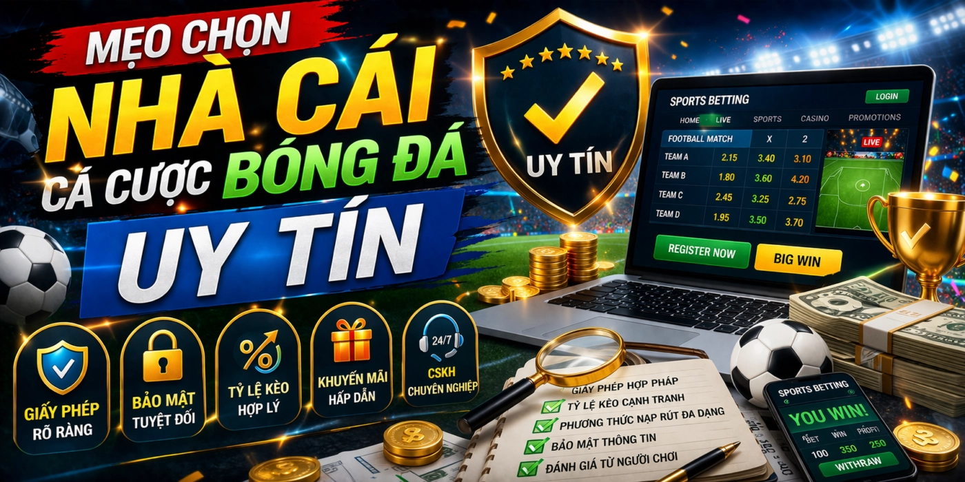 Mẹo Chọn Nhà Cái Cá Cược Bóng Đá Uy Tín: Bí Quyết Bảo Mật Và An Toàn 2026
